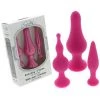 3 Plugs Anaux Silicone Rose - Dildoshop -dildoshop 3 plugs anaux silicone rose