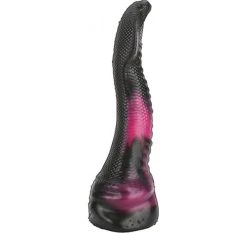 Cobra Snake Dildo L 30 Ø 7.7 Cm Silicone Noir Pourpre