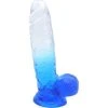 Cox Dildo Large Transparent Bleu Ventouse L 25 Ø 5.5 Cm -dildoshop cox dildo large transparent bleu ventouse l 25 o 55 cm