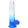 Cox Dildo Transparent Bleu Ventouse L 21 Ø 4.2 Cm -dildoshop cox dildo transparent bleu ventouse l 21 o 42 cm
