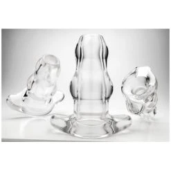 Double Tunnel Plug Clear M, L Ou XL - Dildoshop