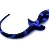 Plug Anal Avec Queue Silicone Noir Bleu Ø 3.20 Cm -dildoshop plug anal avec queue silicone noir bleu o 320 cm