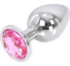 Plug Anal Strass Rose L 9.5 Ø 4 Cm